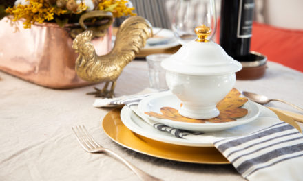 Copper & Gold Thanksgiving Table Setting